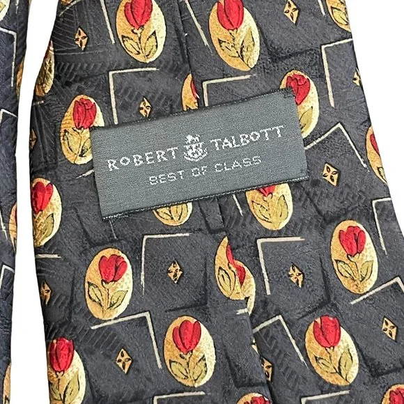 Robert Talbott Best Of Class Rose Print Neck Tie - Picture 3 of 6